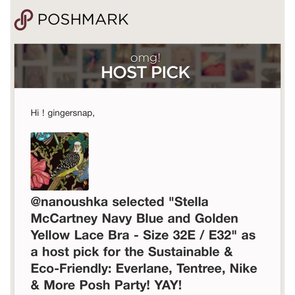 Stella McCartney Navy Blue and Golden Yellow Lace Bra - Women’s Size 32E / E32 - Picture 11 of 11